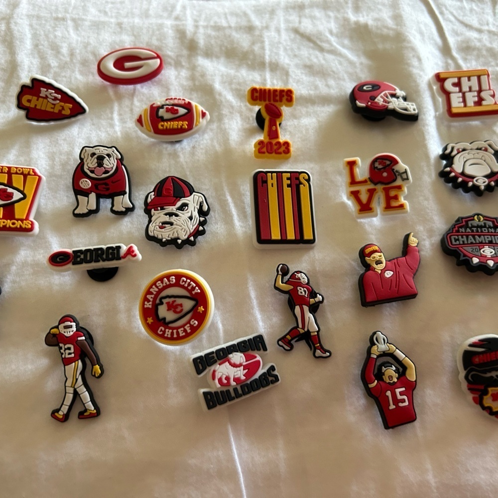 Shoe Charms for crocs clogs Decoration, Team Charms for Chiefs sports fans 42 pc - Picture 4 of 10